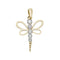 9ct Yellow Gold Dragon Fly Zirconia Pendant PN1010Acotis Gold JewelleryPN1010
