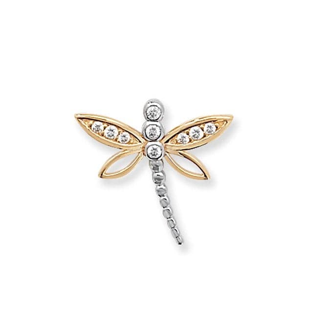 9ct Yellow Gold Dragon Fly Zirconia Pendant PN816Acotis Gold JewelleryPN816