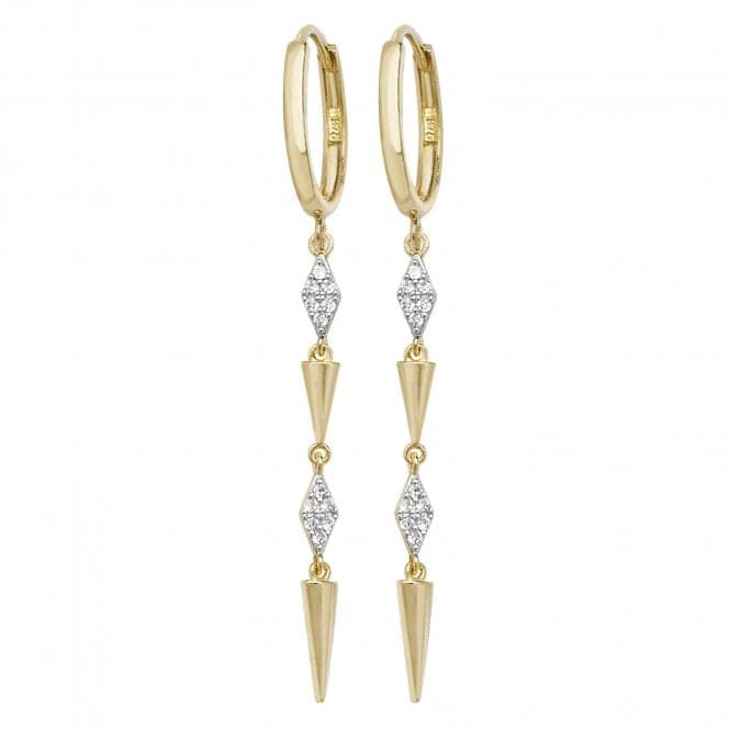 9ct Yellow Gold Drop Earrings ER1094Acotis Gold JewelleryER1094