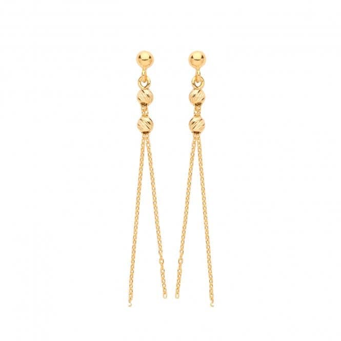 9ct Yellow Gold Drop Earrings ES638Acotis Gold JewelleryES638