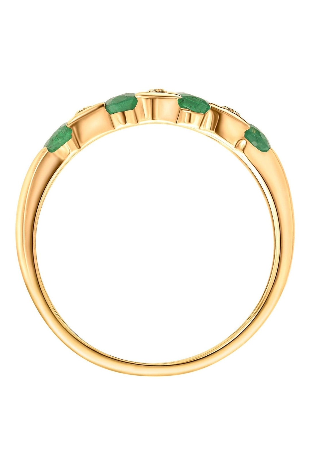 9ct Yellow Gold Emerald and Diamond RingThe Fine CollectiveBA0046036 - N