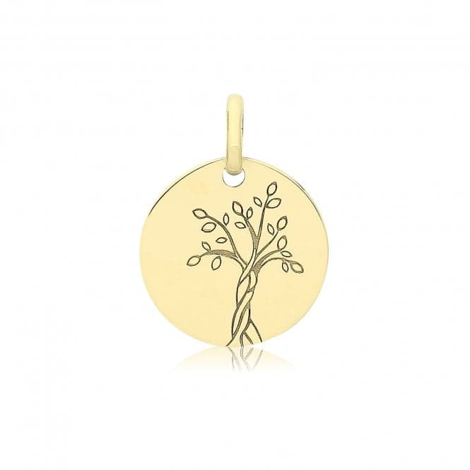 9ct Yellow Gold Engraved Round Tree Of Life Pendant PN1338Acotis Gold JewelleryPN1338