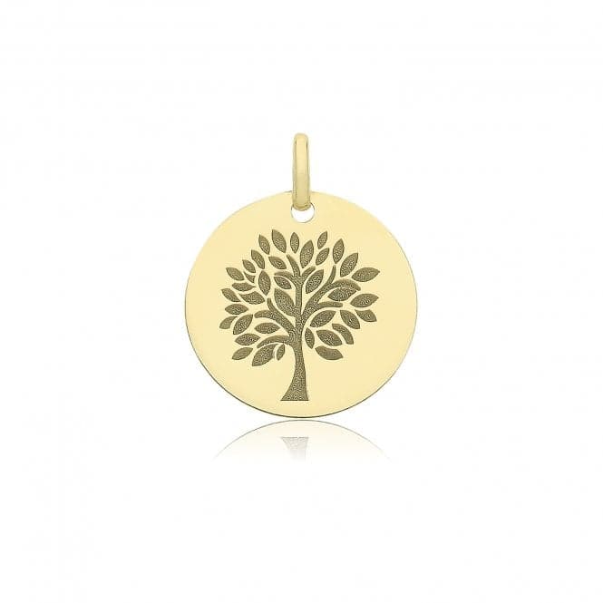 9ct Yellow Gold Engraved Round Tree Of Life Pendant PN1339Acotis Gold JewelleryPN1339