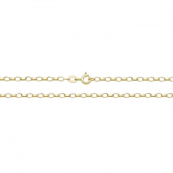 9ct Yellow Gold Faceted Belcher Chain CH380Acotis Gold JewelleryCH380/18