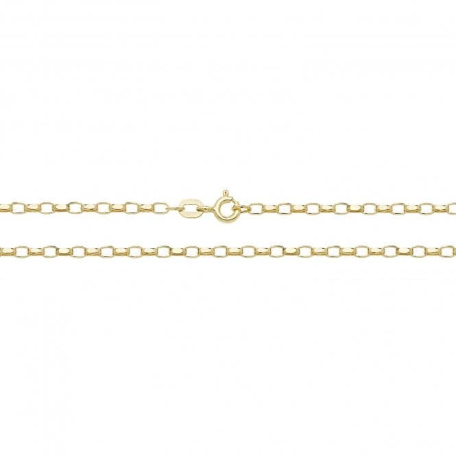 9ct Yellow Gold Faceted Belcher Chain CH380Acotis Gold JewelleryCH380/30