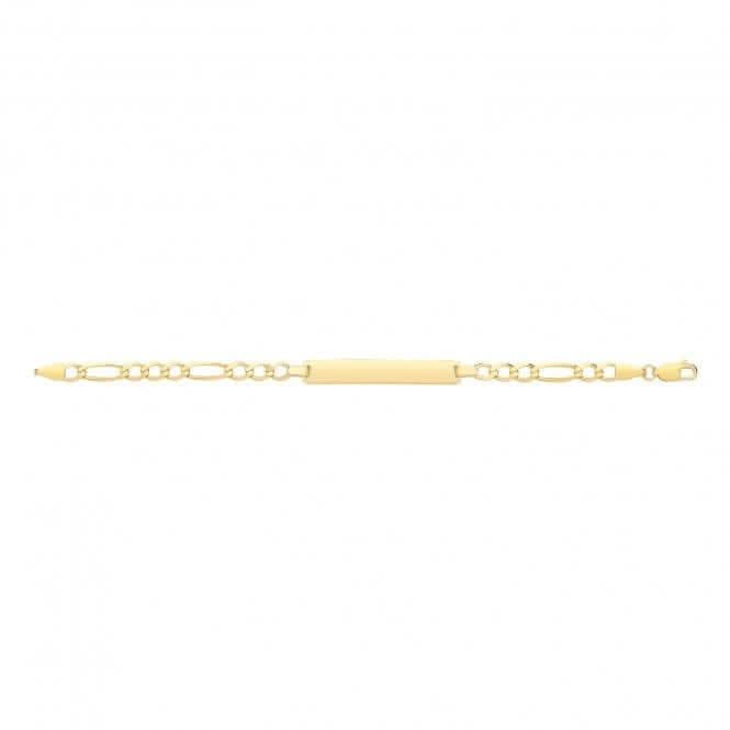9ct Yellow Gold Figaro Babies 6" Id Bracelet BR239Acotis Gold JewelleryBR239