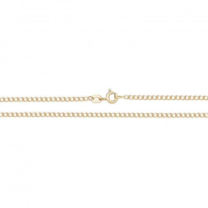 9ct Yellow Gold Flat Curb Chain CH499Acotis Gold JewelleryCH499/24