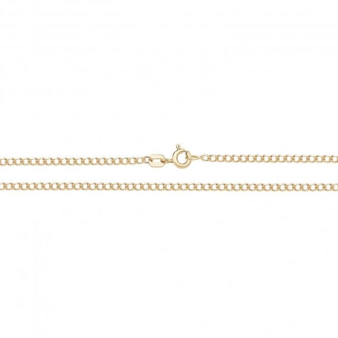 9ct Yellow Gold Flat Curb Chain CH499Acotis Gold JewelleryCH499/18