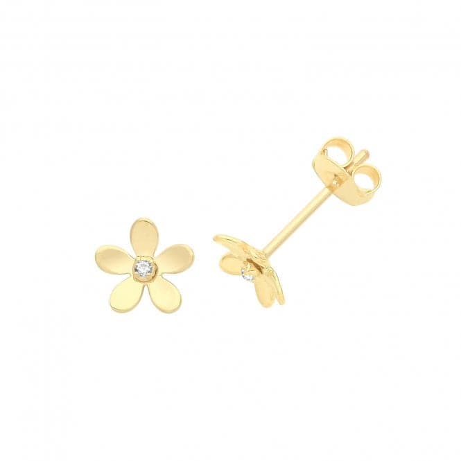 9ct Yellow Gold Flower Stud ES1690Acotis Gold JewelleryES1690