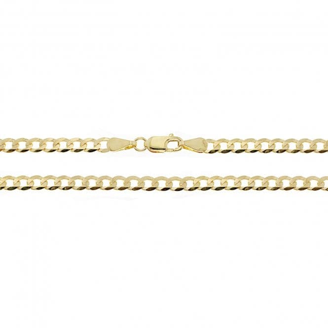 9ct Yellow Gold Flt Bvld Curb Chain CH438NAcotis Gold JewelleryCH438N/22