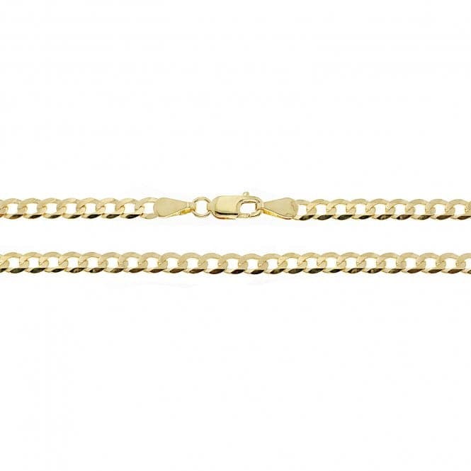 9ct Yellow Gold Flt Bvld Curb Chain CH438NAcotis Gold JewelleryCH438N/16
