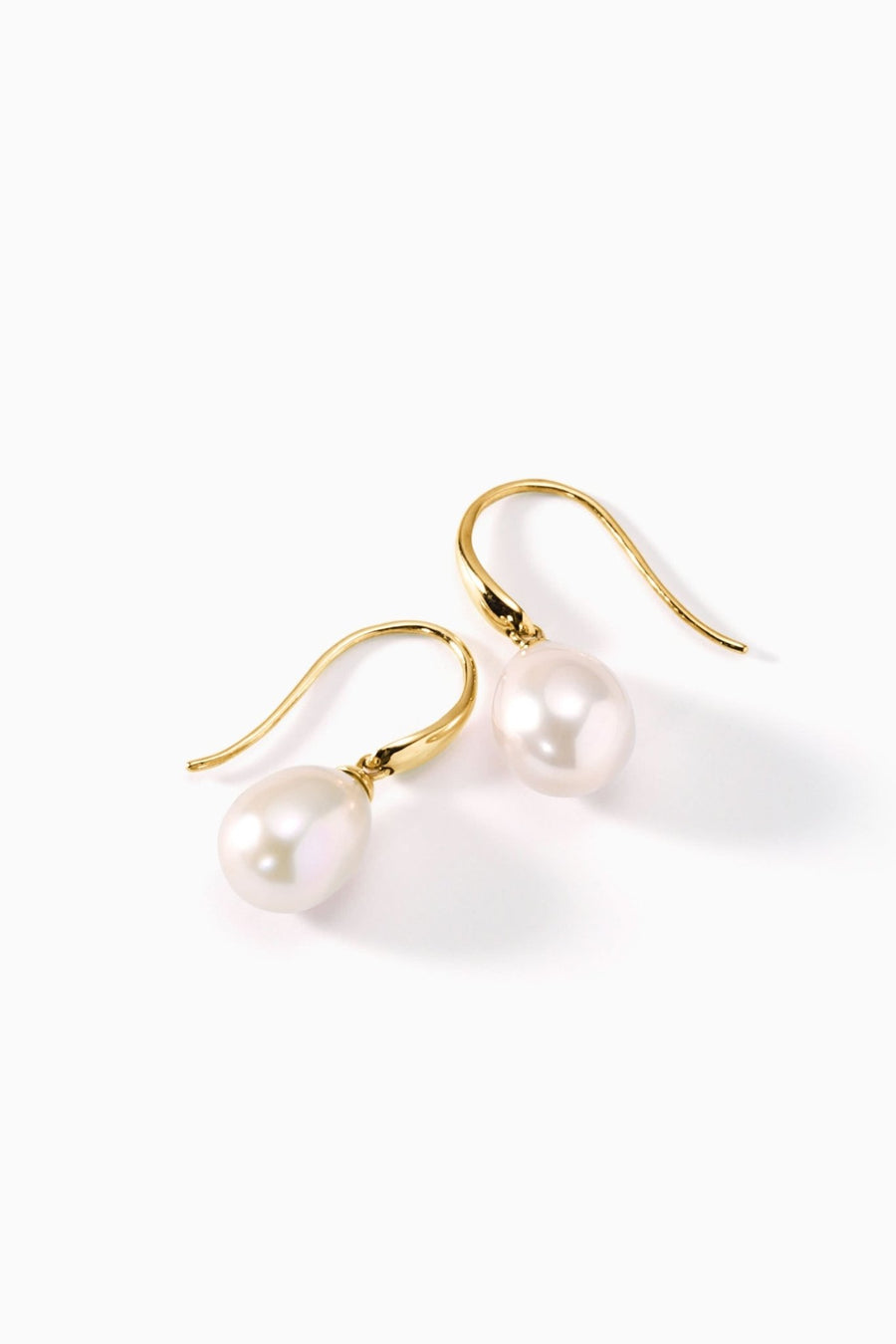 9ct Yellow Gold Freshwater Pearl Hook Drop EarringsThe Fine CollectiveBA0044131