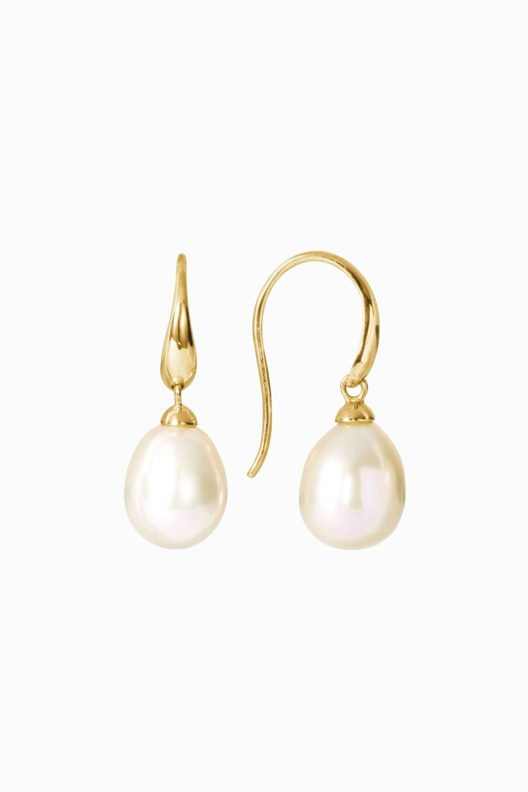 9ct Yellow Gold Freshwater Pearl Hook Drop EarringsThe Fine CollectiveBA0044131