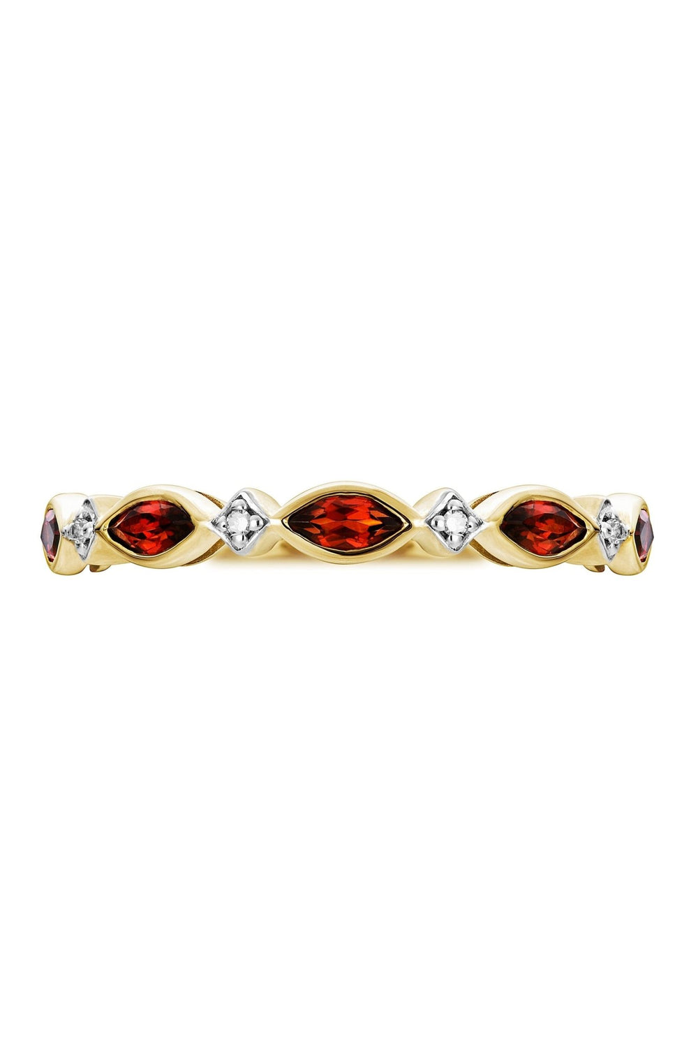 9ct Yellow Gold Garnet and Diamond RingThe Fine CollectiveBA0071950 - L