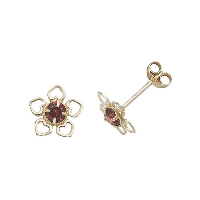 9ct Yellow Gold Garnet Stud Earrings ES424GAAcotis Gold JewelleryES424GA