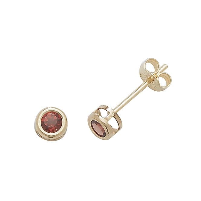 9ct Yellow Gold Garnet Stud Earrings ES425GAAcotis Gold JewelleryES425GA