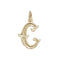 9ct Yellow Gold Gothic Initial Pendant PN527/CAcotis Gold JewelleryPN527/C