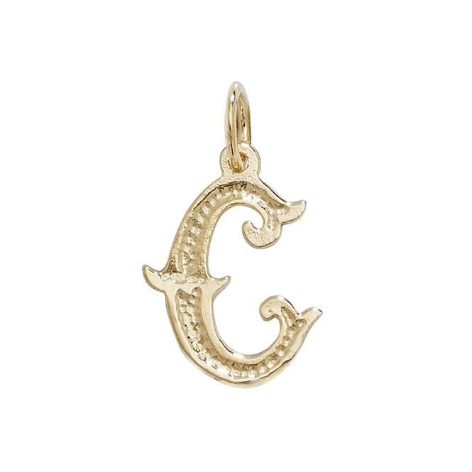 9ct Yellow Gold Gothic Initial Pendant PN527/CAcotis Gold JewelleryPN527/C