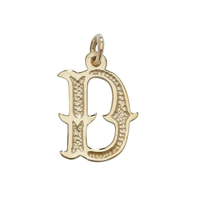 9ct Yellow Gold Gothic Initial Pendant PN527/DAcotis Gold JewelleryPN527/D