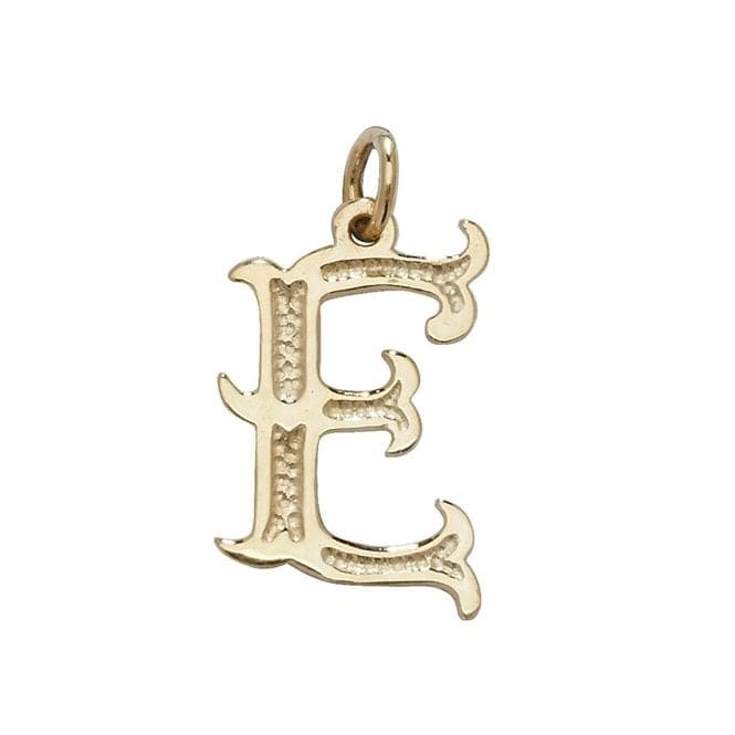 9ct Yellow Gold Gothic Initial Pendant PN527/EAcotis Gold JewelleryPN527/E