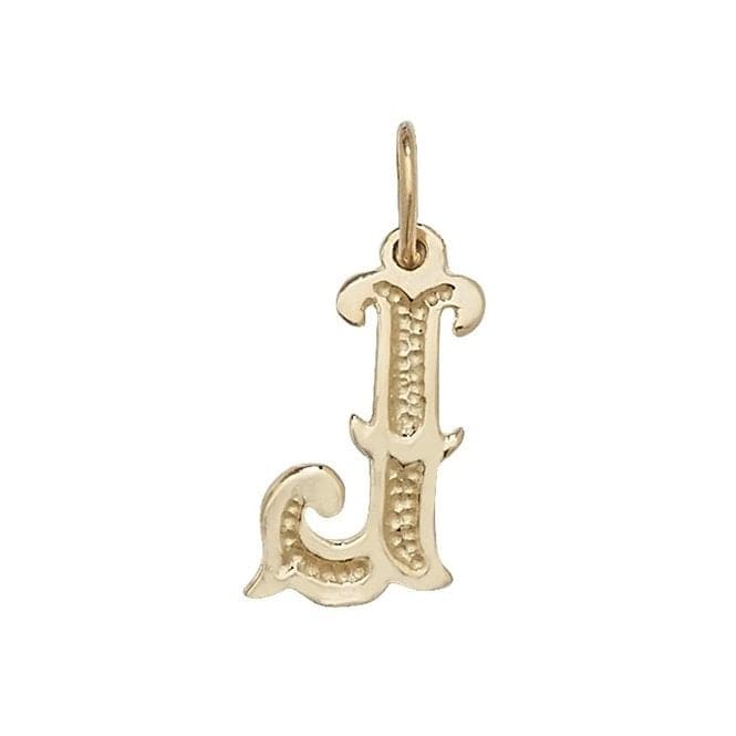 9ct Yellow Gold Gothic Initial Pendant PN527/JAcotis Gold JewelleryPN527/J