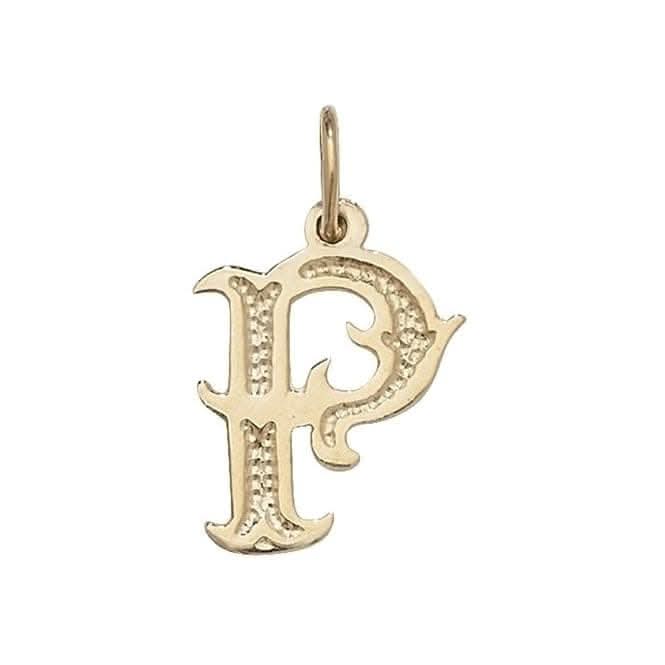 9ct Yellow Gold Gothic Initial Pendant PN527/PAcotis Gold JewelleryPN527/P