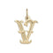 9ct Yellow Gold Gothic Initial Pendant PN527/VAcotis Gold JewelleryPN527/V