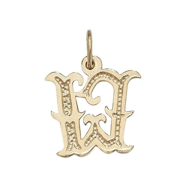 9ct Yellow Gold Gothic Initial Pendant PN527/WAcotis Gold JewelleryPN527/W