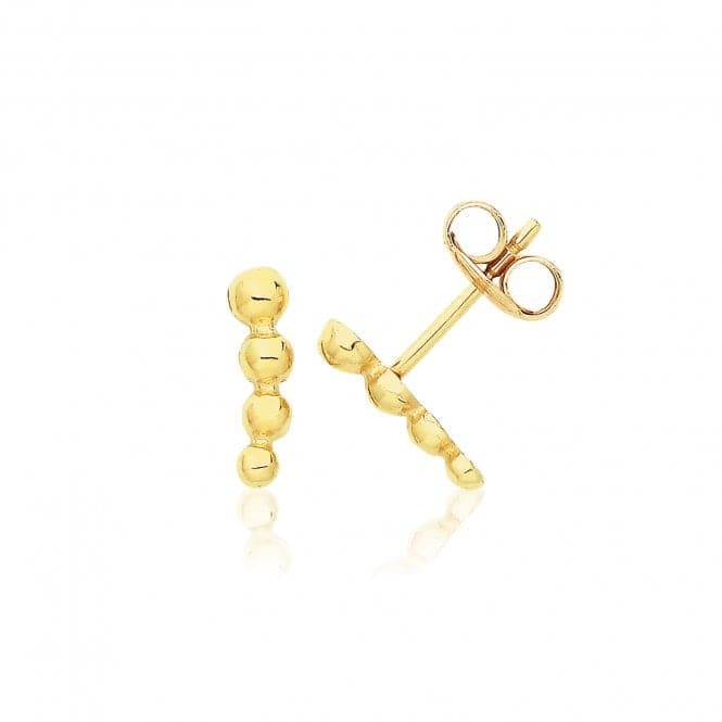 9ct Yellow Gold Graduated Bobble Studs ES730Acotis Gold JewelleryES730