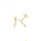 9ct Yellow Gold Graduated Star Studs With Zirconia ES739Acotis Gold JewelleryES739