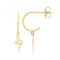 9ct Yellow Gold Half Hoop Studs With Hanging Snake ES752Acotis Gold JewelleryES752