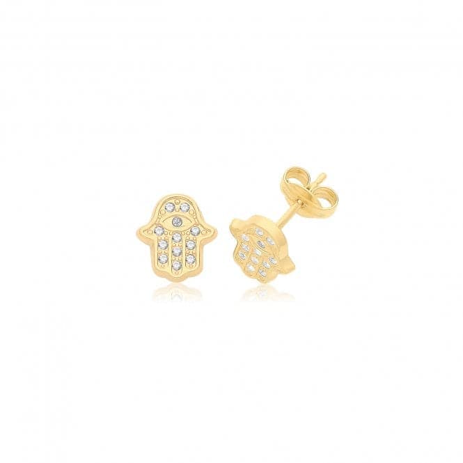 9ct Yellow Gold Hamsa Studs ES736Acotis Gold JewelleryES736