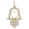 9ct Yellow Gold Hamsa Zirconia Pendant PN1001Acotis Gold JewelleryPN1001