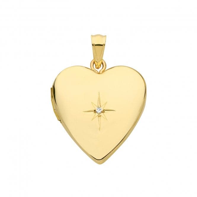 9ct Yellow Gold Heart Diamond Locket PN1099DAcotis Gold JewelleryPN1099D