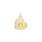 9ct Yellow Gold Heart Initial Pendant PN1290/CAcotis Gold JewelleryPN1290/C