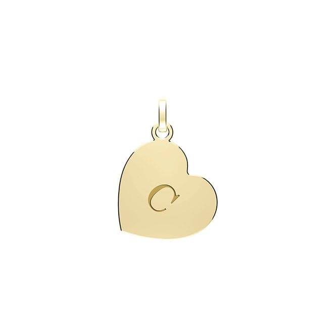 9ct Yellow Gold Heart Initial Pendant PN1290/CAcotis Gold JewelleryPN1290/C