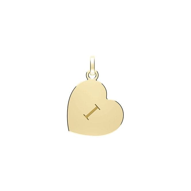 9ct Yellow Gold Heart Initial Pendant PN1290/IAcotis Gold JewelleryPN1290/I