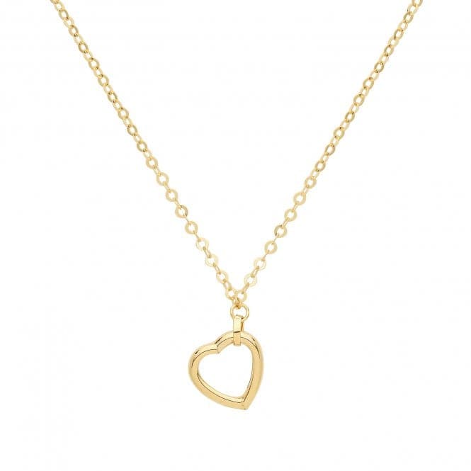 9ct Yellow Gold Heart Necklet NK371Acotis Gold JewelleryNK371