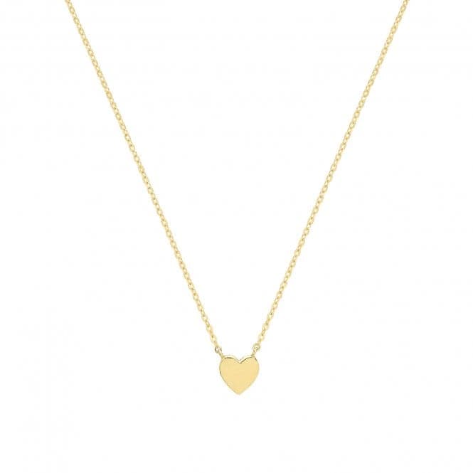 9ct Yellow Gold Heart Necklet NK395Acotis Gold JewelleryNK395