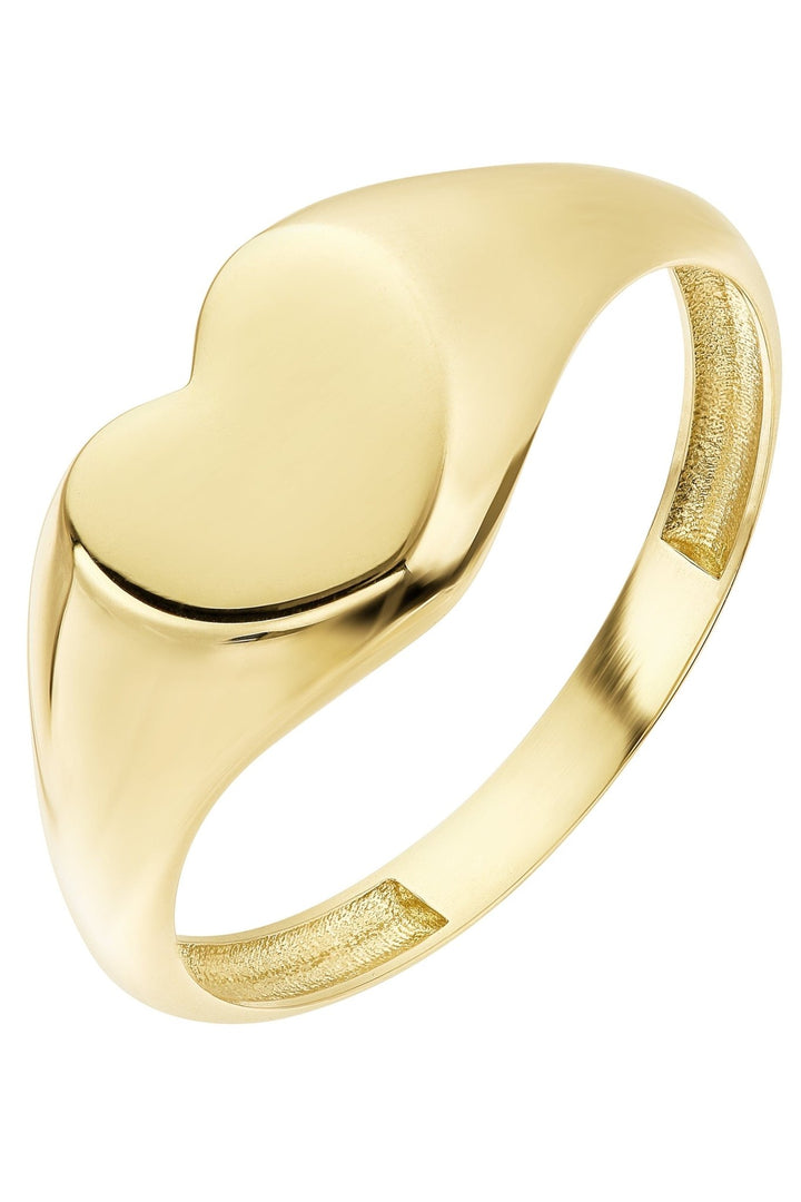 9ct Yellow Gold Heart Signet RingThe Fine CollectiveBA0071442 - N