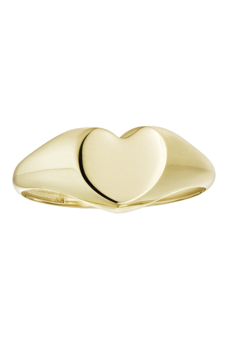 9ct Yellow Gold Heart Signet RingThe Fine CollectiveBA0071442 - N