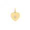 9ct Yellow Gold Heart With Single Zirconia Charm PN1166Acotis Gold JewelleryPN1166