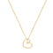 9ct Yellow Gold Heart With Star Charm Necklet NK1605Acotis Gold JewelleryNK1605
