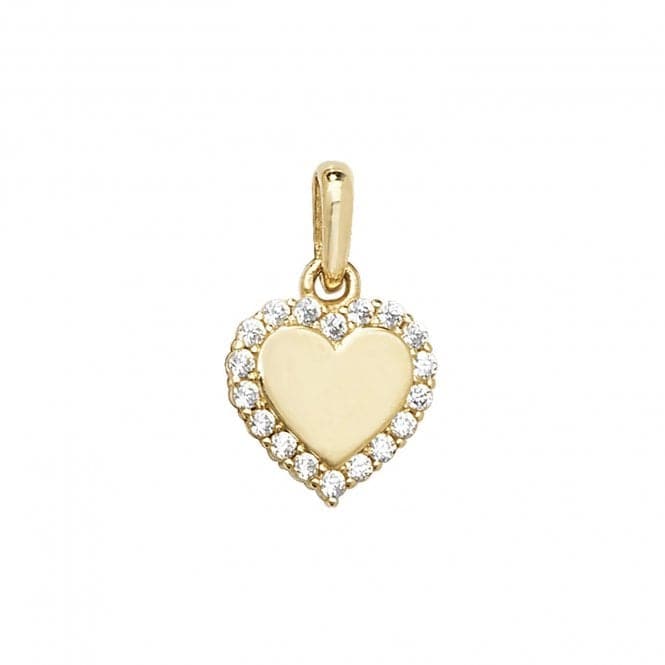 9ct Yellow Gold Heart Zirconia Pendant PN065Acotis Gold JewelleryPN065