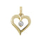 9ct Yellow Gold Heart Zirconia Pendant PN1004Acotis Gold JewelleryPN1004