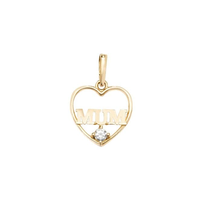 9ct Yellow Gold Heart Zirconia Pendant PN1049Acotis Gold JewelleryPN1049