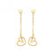 9ct Yellow Gold Heart&Star Drop Earrings ES1645Acotis Gold JewelleryES1645