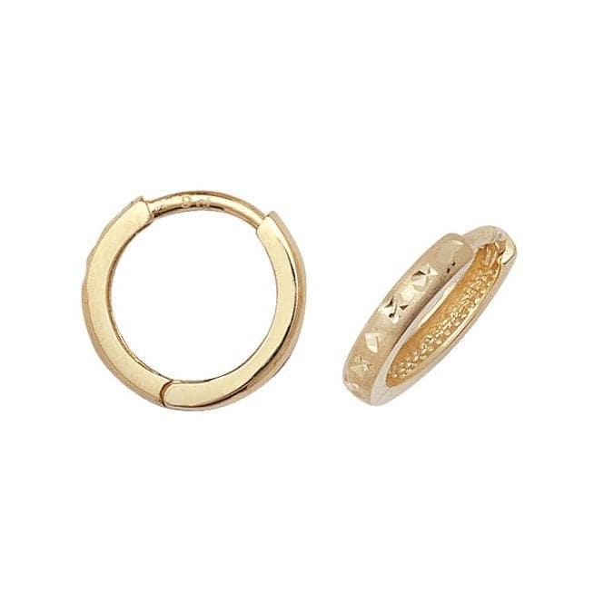 9ct Yellow Gold Hinged Dc Earrings ER012Acotis Gold JewelleryER012