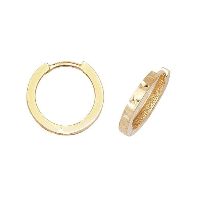9ct Yellow Gold Hinged Dc Earrings ER015Acotis Gold JewelleryER015