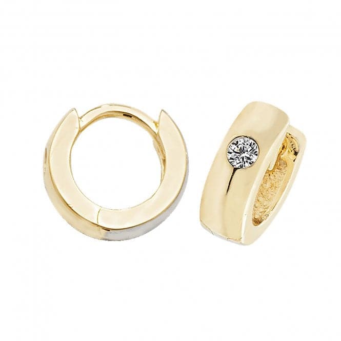 9ct Yellow Gold Hinged Zirconia Earrings ER1079Acotis Gold JewelleryER1079